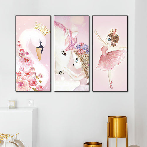 cute 3-Panel Wall Sticker Set - Image 4