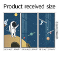 Astronaut & Space Scene 3-Panel PVC Wall Sticker Set - Image 6